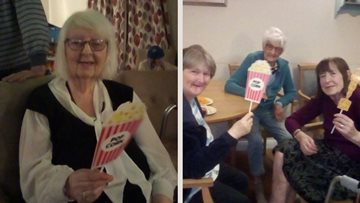 Dukinfield care home Residents have a night at the movies